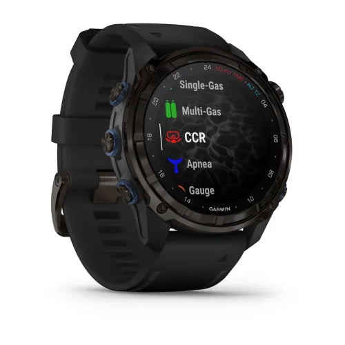 Garmin Descent Mk3i, 51 mm, titanio DLC gris carbono con correa de silicona negra (010-02752-10)