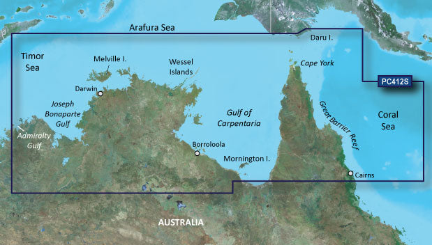 Garmin Bluechart G2 Admiralty Gulf WA to Cairns (010-C0870-10)