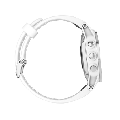 Garmin Fenix ​​5S Plus blanco zafiro con correa blanca Carrara (010-01987-00)