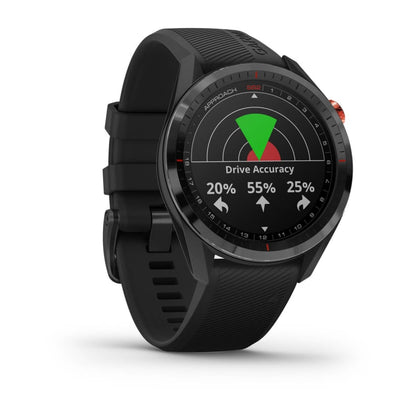 Garmin Approach S62 con bisel de cerámica negro y correa de silicona negra (reacondicionado certificado por Garmin)