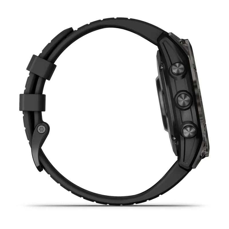 Garmin Epix Pro (Gen 2), 47 mm Edición Zafiro, titanio DLC gris carbono con correa negra (010-02803-10)