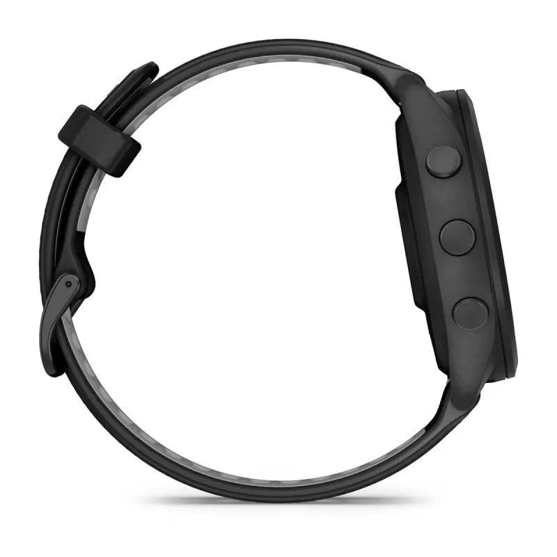 Garmin Forerunner 265, caja y bisel negros de 46 mm con correa de silicona negra/gris polvoriento (010-02810-00)