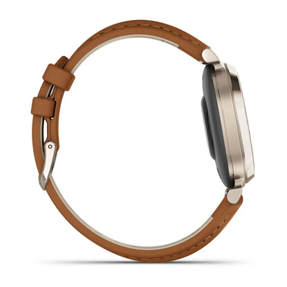 Garmin Lily 2 Classic Cream Gold with Tan Leather Band (010-02839-02)