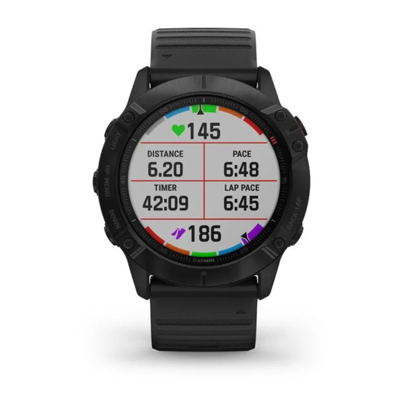 Garmin Fenix 6X Pro, Black with Black Band (Garmin Certified Refurbished)