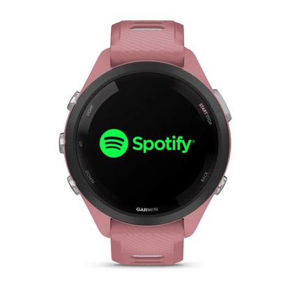 Garmin Forerunner 265S, bisel negro de 42 mm con caja rosa claro y correa de silicona rosa claro/Whitestone (010-02810-05)