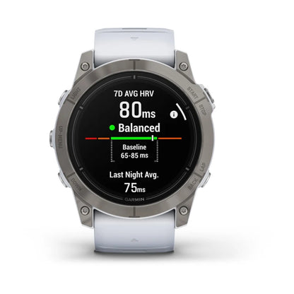 Garmin Epix Pro (Gen 2), edición zafiro de 51 mm, titanio con correa de piedra blanca (010-02804-10)