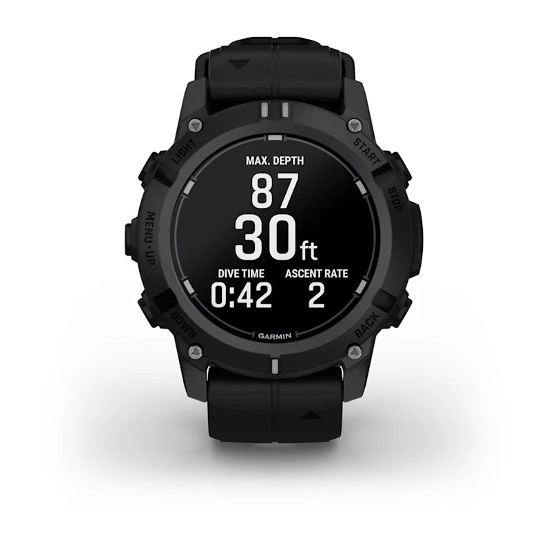 Garmin Descent G2 Dive Smartwatch, Black with Black Band (010-02986-00)