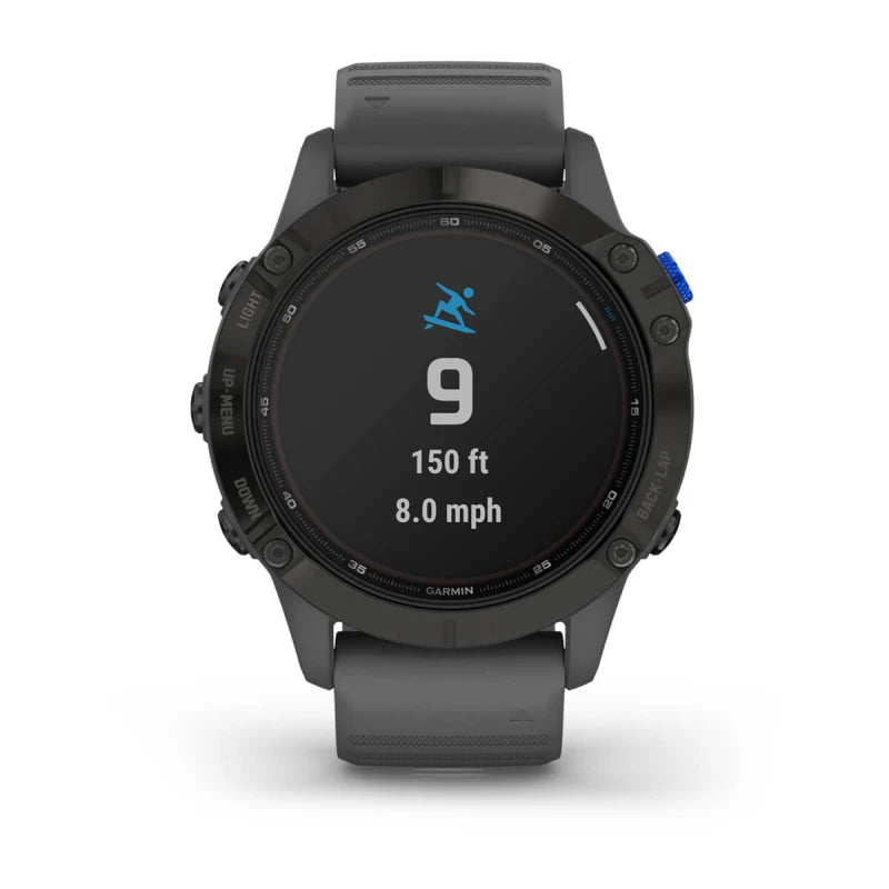 Garmin Fenix 6 Pro, Solar Edition Black with Slate Gray Band (Garmin Certified Refurbished)