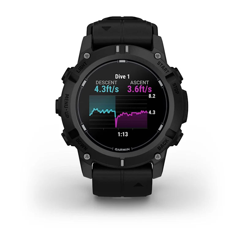 Garmin Descent G2 Dive Smartwatch, Black with Black Band (010-02986-00)