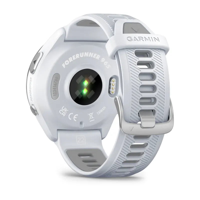 Garmin Forerunner 965, Titanium Bezel with Whitestone Case and Whitestone/Powder Gray Silicone Band (010-02809-01)