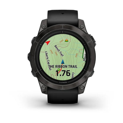 Garmin Epix Pro (Gen 2), 47 mm Edición Zafiro, titanio DLC gris carbono con correa negra (010-02803-10)