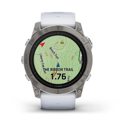 Garmin Epix Pro (Gen 2), edición zafiro de 51 mm, titanio con correa de piedra blanca (010-02804-10)