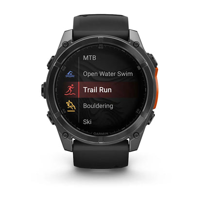 Garmin Fenix ​​8, 51 mm AMOLED, gris pizarra con correa de silicona negra (010-02905-00)