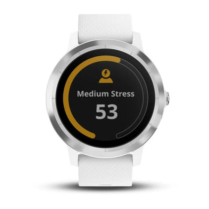 Garmin Vívoactive 3 silicona blanca, acero inoxidable (Reacondicionado Certificado Garmin) 