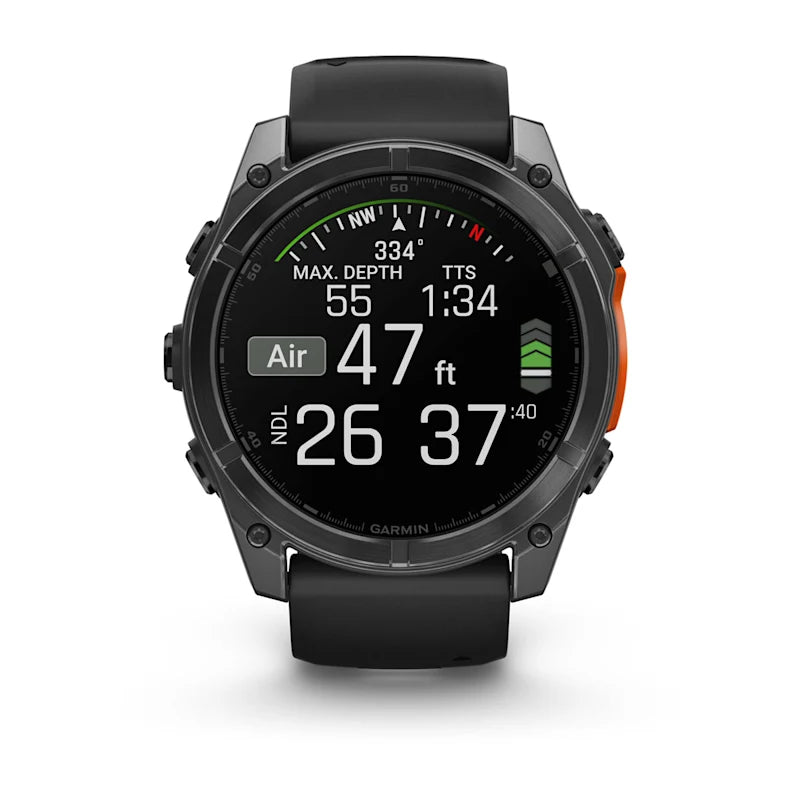 Garmin Fenix ​​8, 51 mm AMOLED, gris pizarra con correa de silicona negra (010-02905-00)