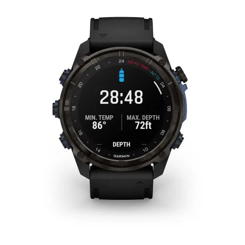 Garmin Descent Mk3i, 51 mm, titanio DLC gris carbono con correa de silicona negra (010-02752-10)