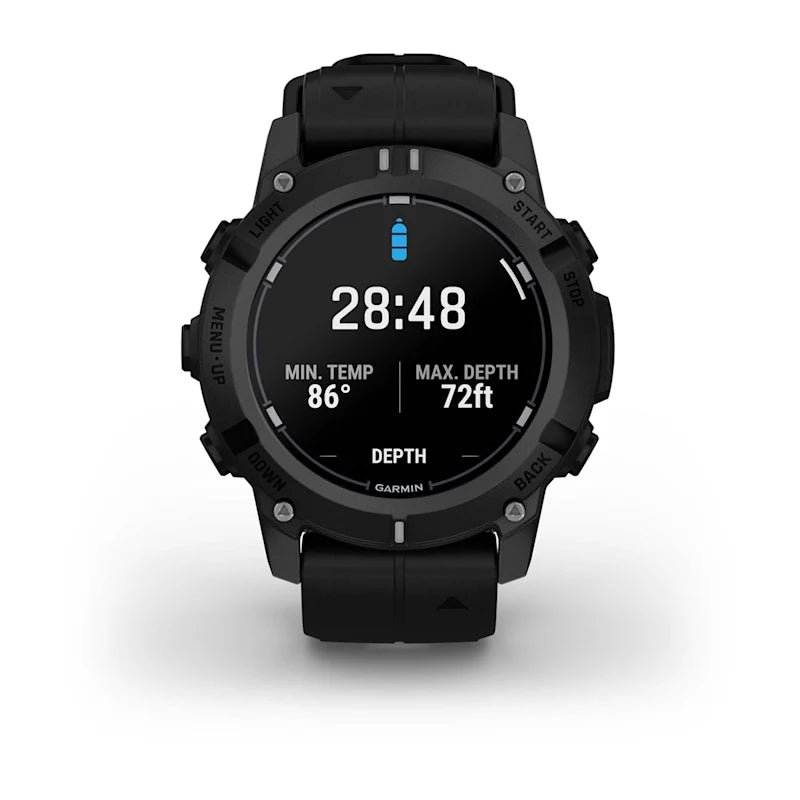 Garmin Descent G2 Dive Smartwatch, Black with Black Band (010-02986-00)