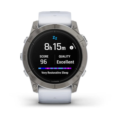 Garmin Epix Pro (Gen 2), edición zafiro de 51 mm, titanio con correa de piedra blanca (010-02804-10)