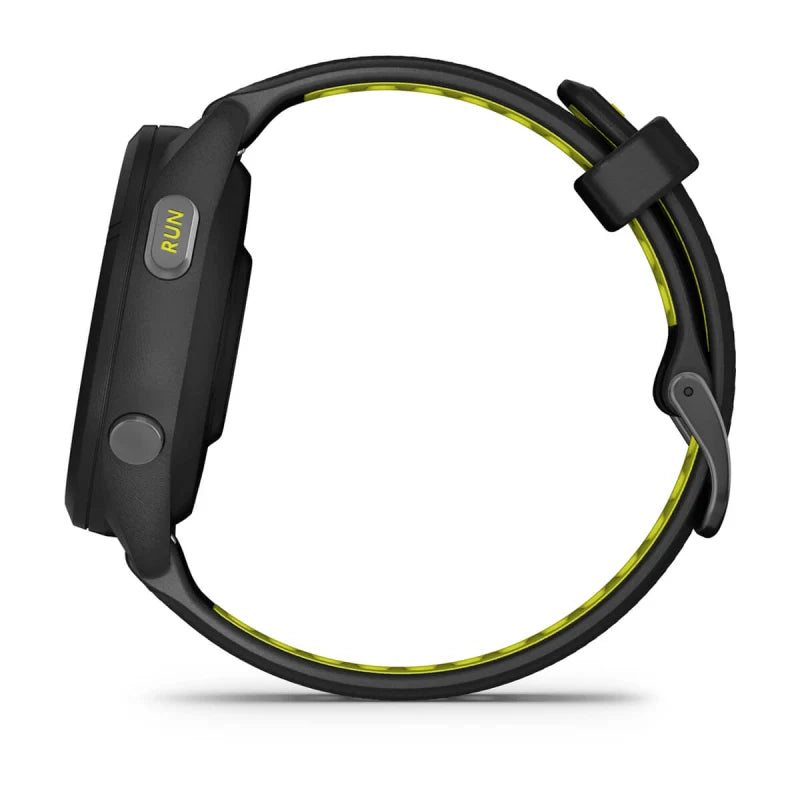 Garmin Forerunner 265S, 42 mm Black Bezel and Case with Black/Amp Yellow Silicone Band (010-02810-03)