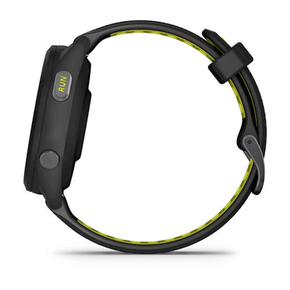 Garmin Forerunner 265S, 42 mm Black Bezel and Case with Black/Amp Yellow Silicone Band (010-02810-03)