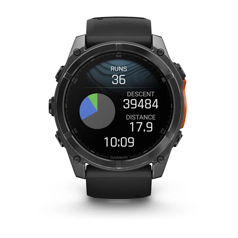 Garmin Fenix ​​8, 51 mm AMOLED, gris pizarra con correa de silicona negra (010-02905-00)