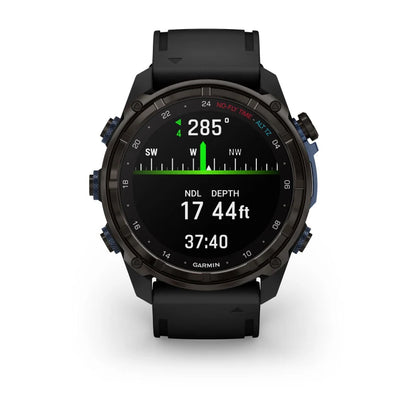 Garmin Descent Mk3i, 51 mm Carbon Gray DLC Titanium with Black Silicone Band and Descent T2 Transceiver