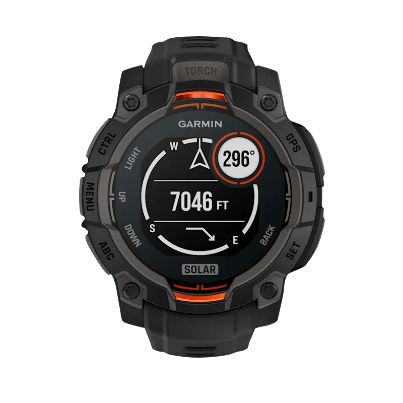 Garmin Instinct 3 Solar, (45mm) Black with Black Band (010-02934-00)