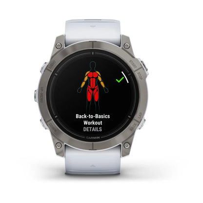 Garmin Epix Pro (Gen 2), edición zafiro de 51 mm, titanio con correa de piedra blanca (010-02804-10)