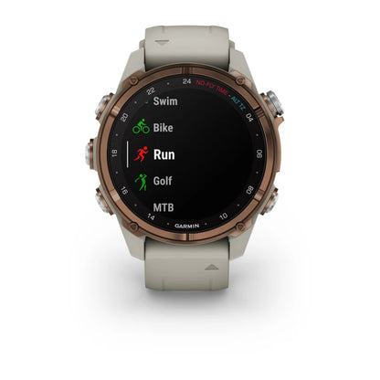 Garmin Descent Mk3i, 43 mm, titanio PVD bronce con correa de silicona gris francesa (010-02753-13)