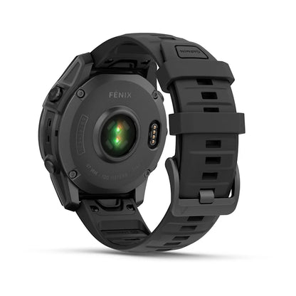 Garmin Fenix ​​E, 47 mm AMOLED, acero gris pizarra con correa de silicona negra (010-03025-03)