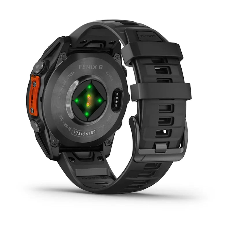 Garmin Fenix 8, 47 mm AMOLED, Slate Gray with Black Silicone Band (010-02904-00)