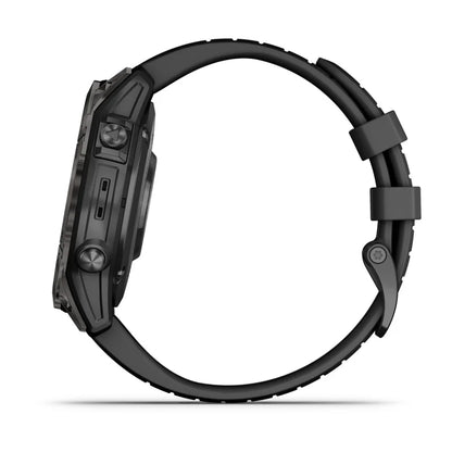 Garmin Epix Pro (Gen 2), 47 mm Edición Zafiro, titanio DLC gris carbono con correa negra (010-02803-10)