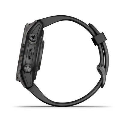 Garmin Fenix 7S Pro Sapphire Solar, Carbon Gray Titanium with Black Band (010-02776-10)