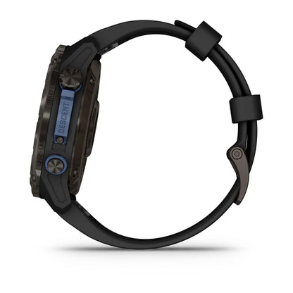 Garmin Descent Mk3i, 51 mm Carbon Gray DLC Titanium with Black Silicone Band and Descent T2 Transceiver