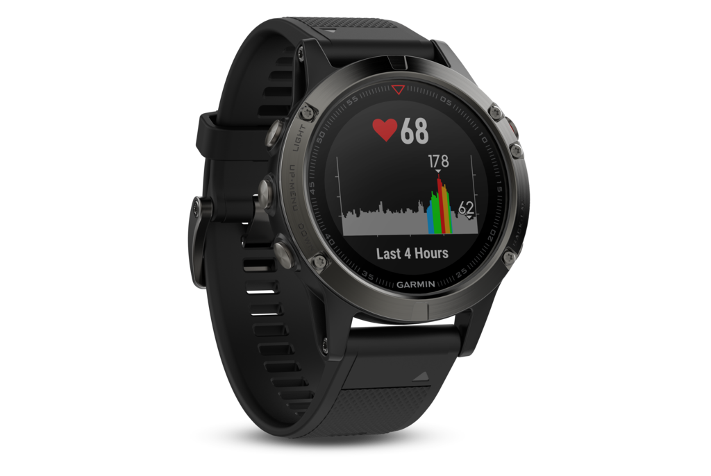 Garmin Fenix ​​5 gris pizarra con correa negra (010-01688-00)