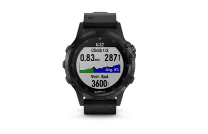 Garmin Fenix 5 Plus Sapphire Black w/ Black Leather Band (010-01988-06)