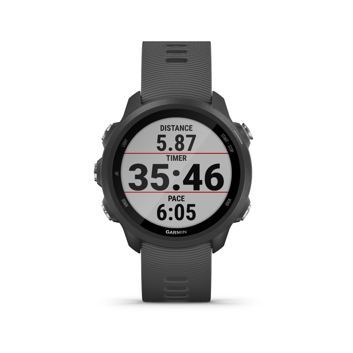 Garmin Forerunner 245, Slate, reloj inteligente premium con GPS para corredores (010-02120-00)