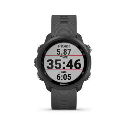 Garmin Forerunner 245, Slate, reloj inteligente premium con GPS para corredores (010-02120-00)