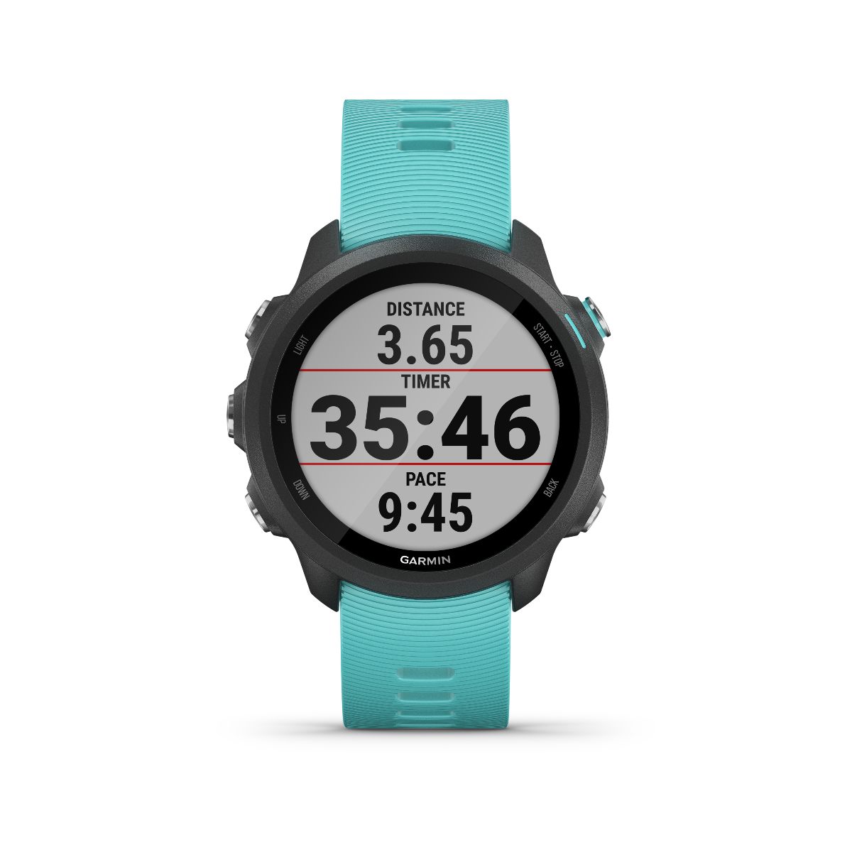 Garmin Forerunner 245 Music, Aqua, reloj inteligente premium con GPS para corredores (010-02120-22)