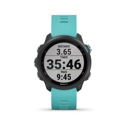 Garmin Forerunner 245 Music, Aqua, reloj inteligente premium con GPS para corredores (010-02120-22)