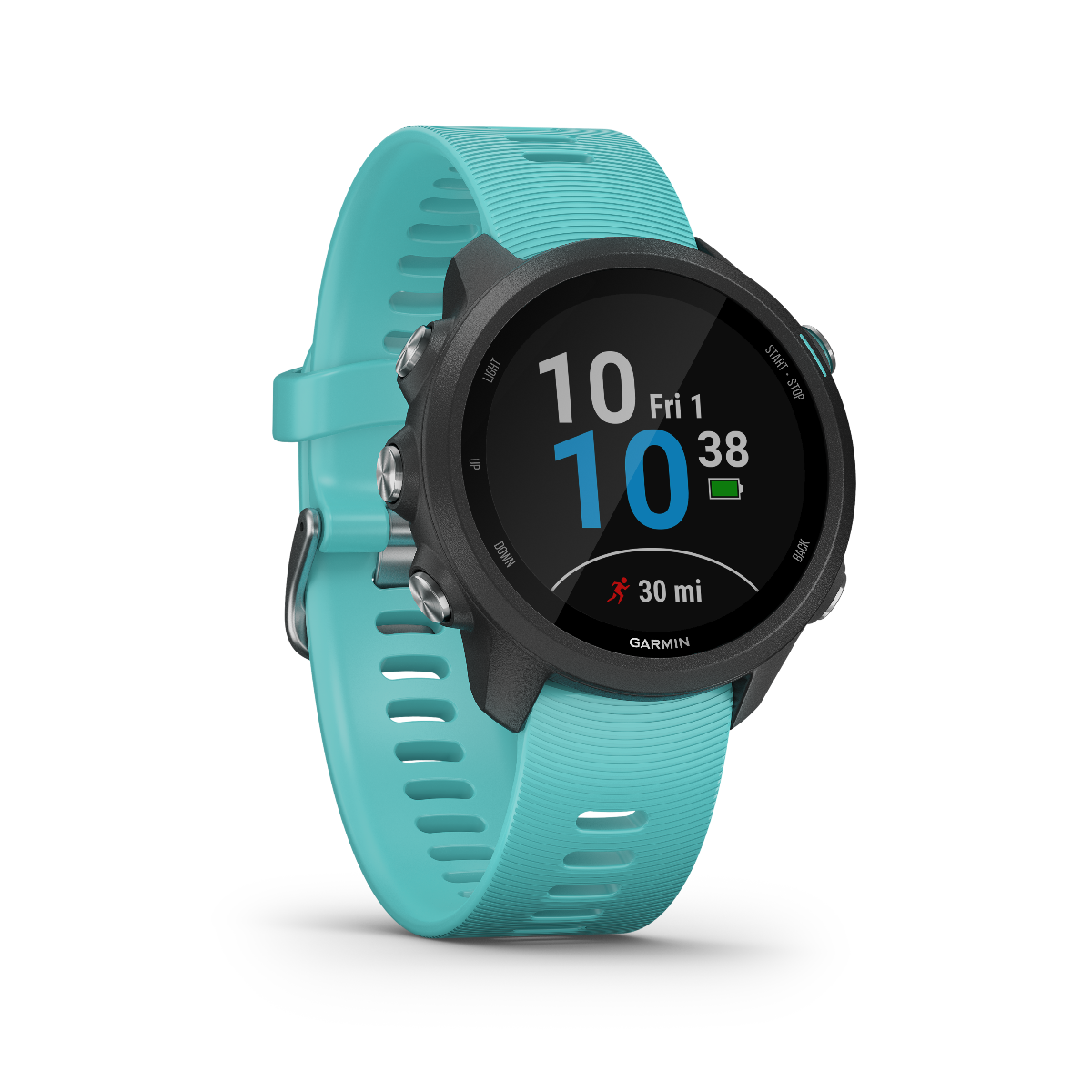 Garmin Forerunner 245 Music, Aqua, reloj inteligente premium con GPS para corredores (010-02120-22)