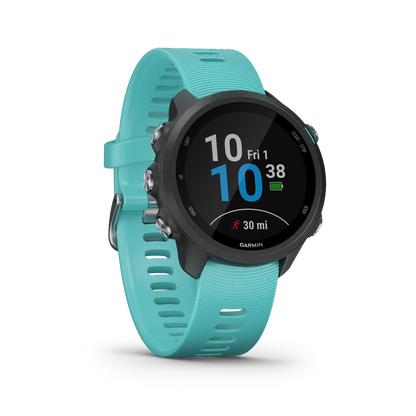 Garmin Forerunner 245 Music, Aqua, reloj inteligente premium con GPS para corredores (010-02120-22)