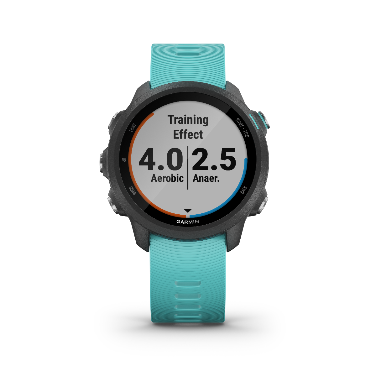 Garmin Forerunner 245 Music, Aqua, reloj inteligente premium con GPS para corredores (010-02120-22)