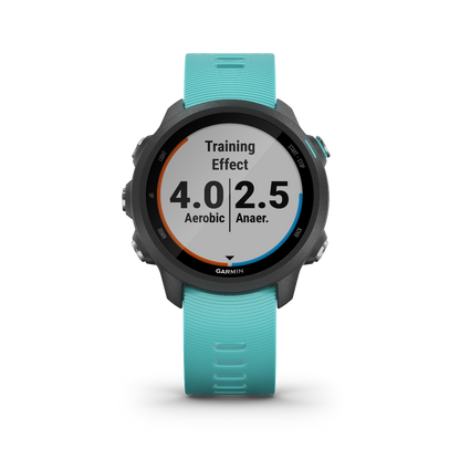 Garmin Forerunner 245 Music, Aqua, reloj inteligente premium con GPS para corredores (010-02120-22)