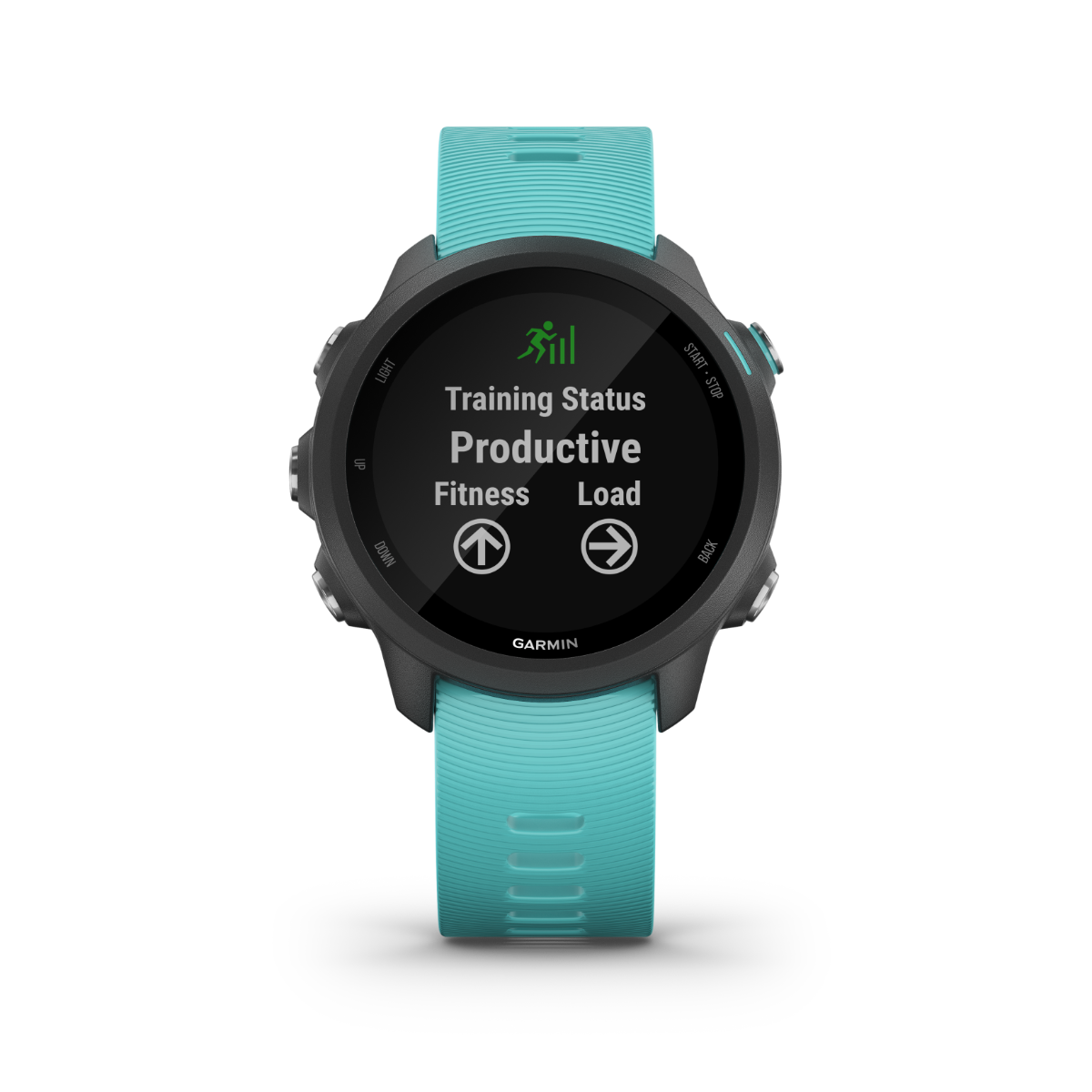 Garmin Forerunner 245 Music, Aqua, reloj inteligente premium con GPS para corredores (reacondicionado certificado por Garmin)