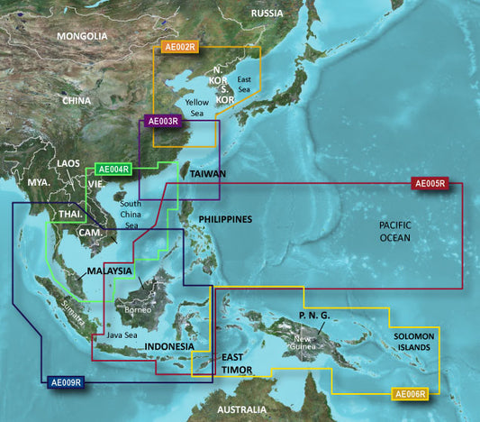 Garmin Yellow Sea Coastal Charts BlueChart g3 Vision | VAE002R | microSD/SD