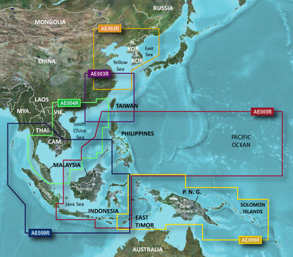 Cartas costeras de Garmin Yellow Sea BlueChart g3 | HXAE002R | microSD/SD