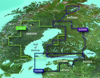 Cartas Garmin Golfos de Finlandia y Riga BlueChart g3 Vision | VEU050R | microSD/SD