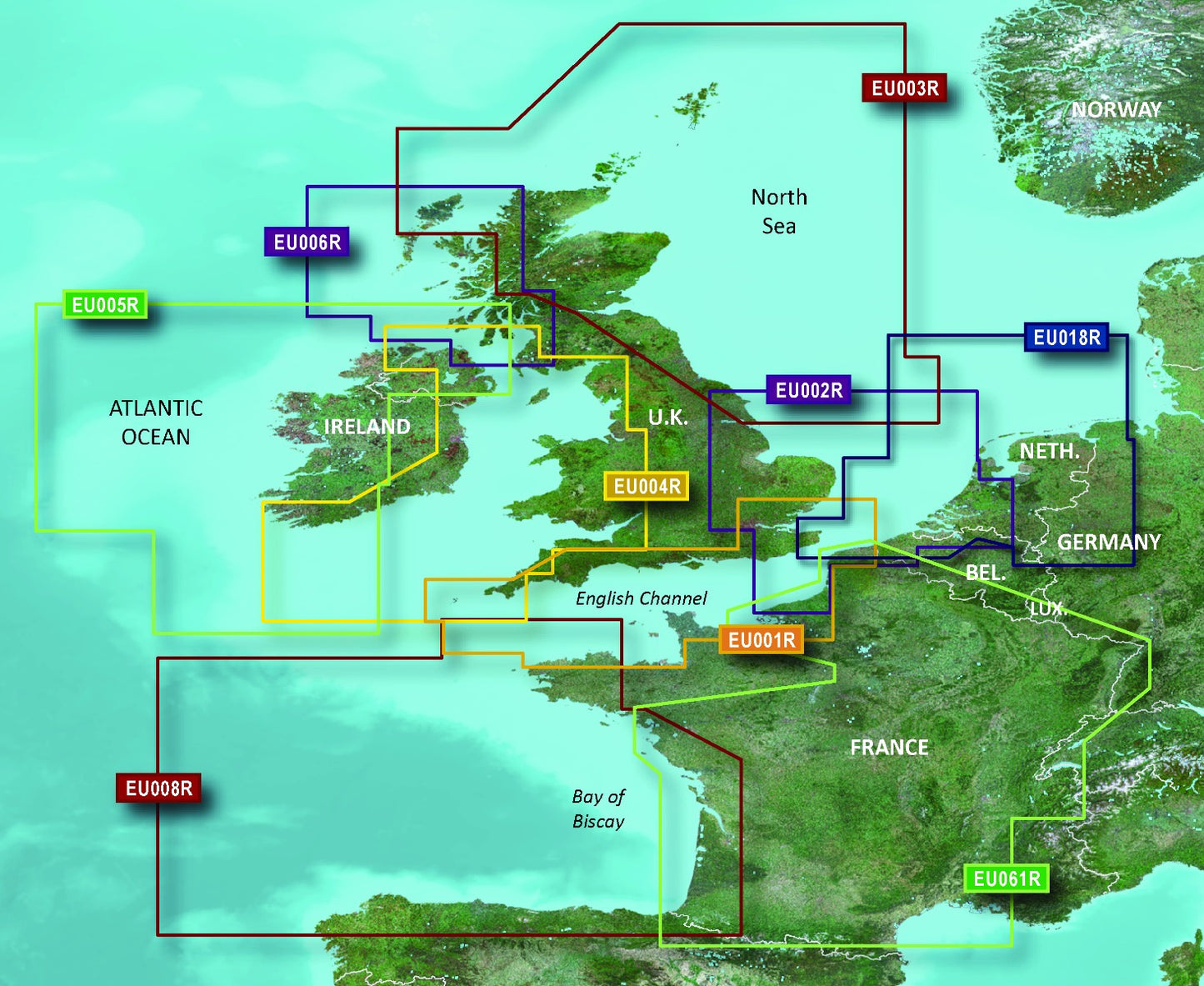 Cartas Garmin Benelux BlueChart g3 Vision | VEU018R | microSD/SD (010-C0775-00)