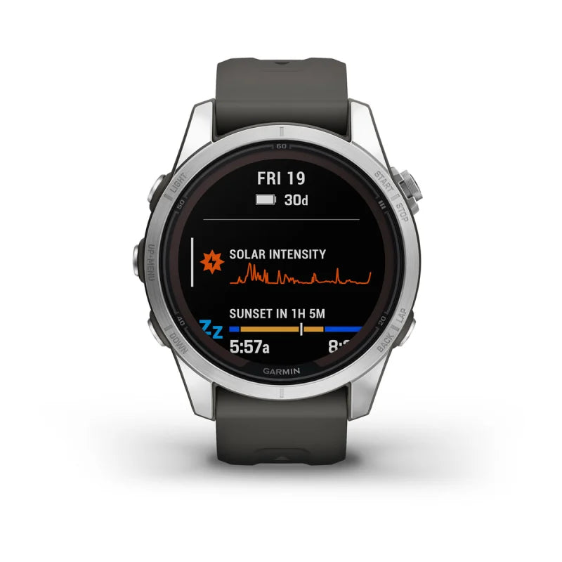 Garmin Fenix 7S Pro Solar Edition Silver with Graphite Band (010-02776-00)